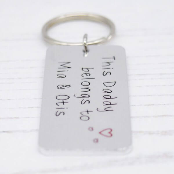 Stamped With Love - Daddy Belongs to Keyring