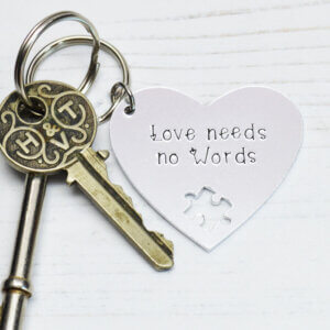 Stamped With Love - Love Needs No Words Keyring