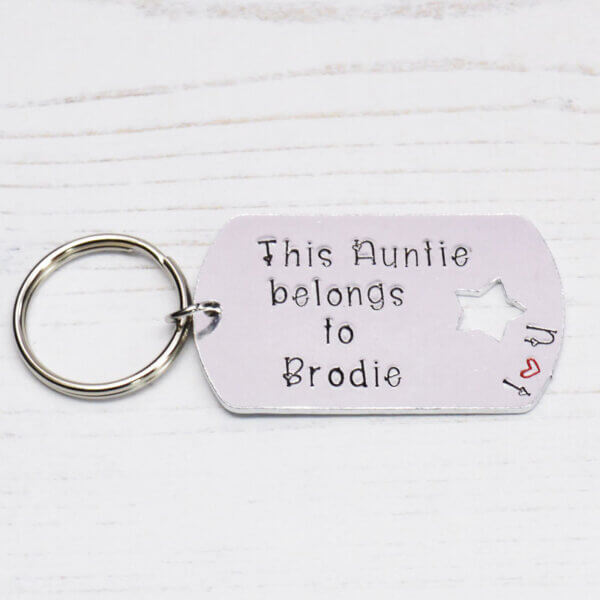 Stamped With Love - This Auntie belongs to Keyring
