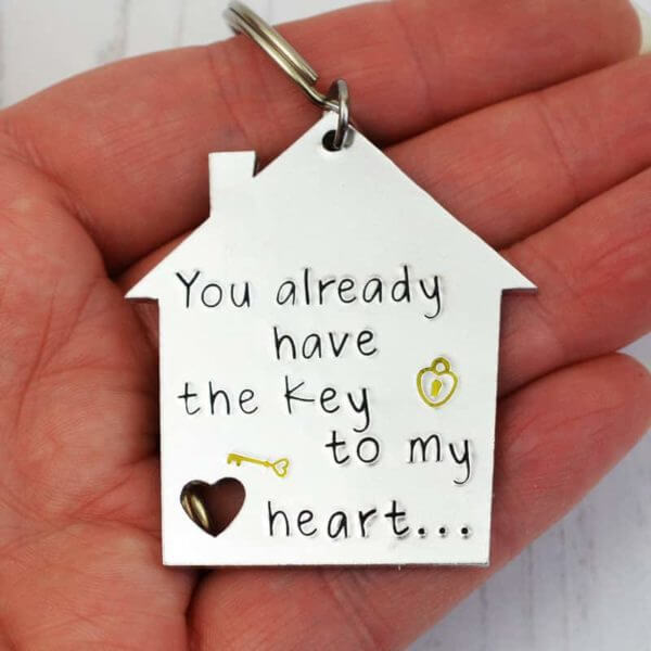 Stamped With Love - Key to my Heart Keyring