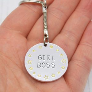 Stamped With Love - Girl Boss Keyring