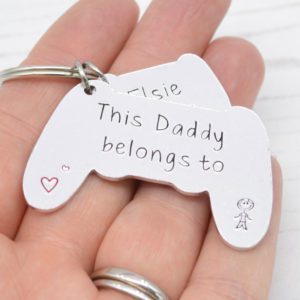 Stamped With Love - Daddy belongs to Controller Keyring