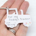 Daddy's Tractor Keyring