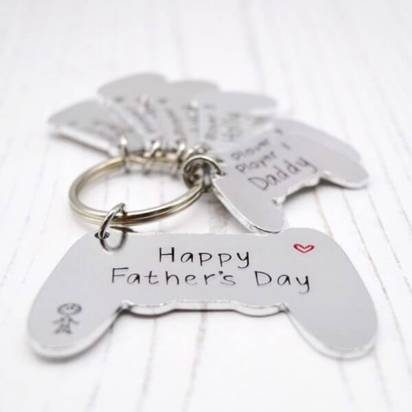 Stamped With Love - Father's Day Game Controller Personalised Keyring
