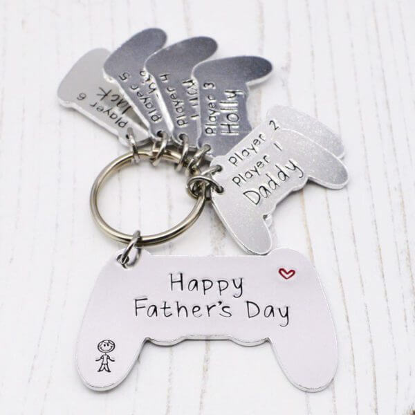 Stamped With Love - Father's Day Game Controller Personalised Keyring