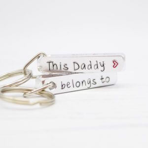 Stamped With Love - Daddy Belongs to Bar Keyring