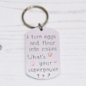 Stamped With Love - Cake making is my Superpower Keyring