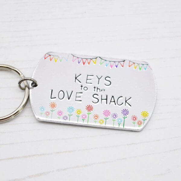 Stamped With Love - Keys to the Love Shack Keyring