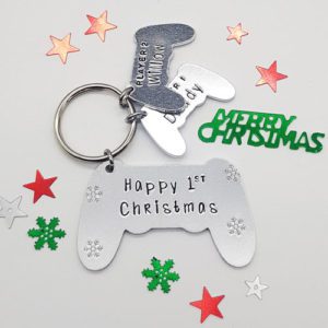 Stamped With Love - 1st Christmas Game Controller Keyring