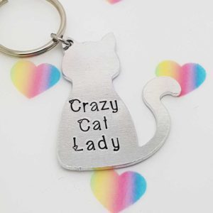 Stamped With Love - Crazy Cat Lady Keyring