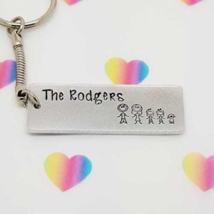 Stamped With Love - Stick Family Keyring