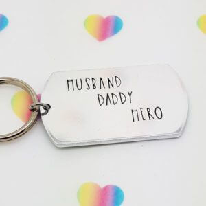Stamped With Love - Husband Daddy Hero Keyring