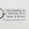 Stamped With Love - Mummy belongs to Rectangle Keyring