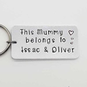 Stamped With Love - Mummy belongs to Rectangle Keyring