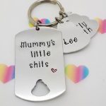Mummy's Little Shit(s) Keyring