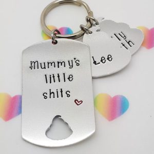 Stamped With Love - Mummy's Little Shits Keyring