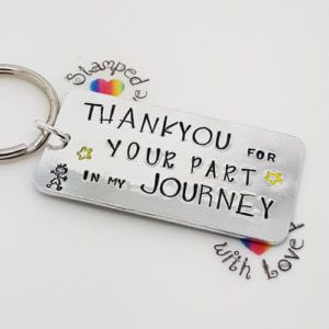 Stamped With Love - Thank you for your part in my Journey Keyring