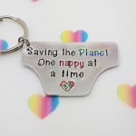Saving the Planet Nappy Keyring