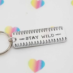 Stamped With Love - Stay Wild Rectangle Keyring