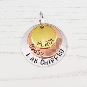 Stamped With Love - Tri-Colour Dog ID Tag
