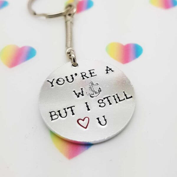 Stamped With Love - You're a Wanker Keyring