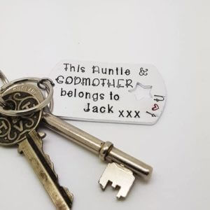 Stamped With Love - Auntie and Godmother Keyring
