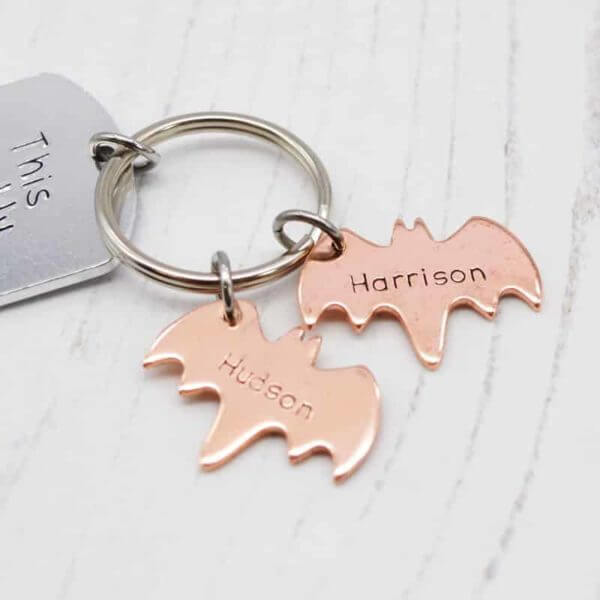 Stamped With Love - Daddy Belongs to Copper Bat Keyring