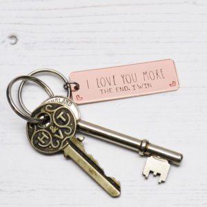 Stamped With Love - I Love You More Keyring - Copper