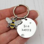 Mini Motivation - Bee Happy Keyring