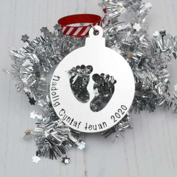 Stamped With Love - Nadolig Cyntaf Personalised Bauble