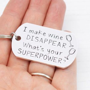 Stamped With Love - I Make Wine Disappear Keyring
