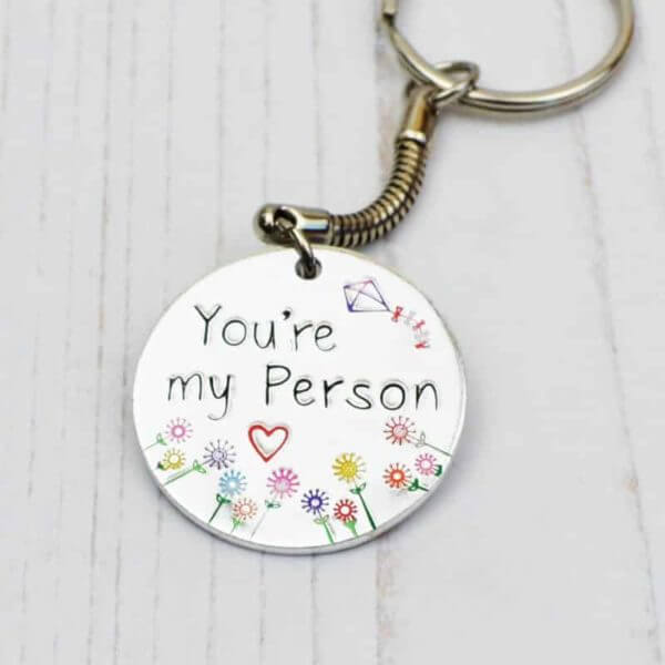 Stamped With Love - You're My Person Colourful Keyring