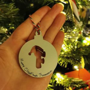 Stamped With Love - Personalised Initial Christmas Bauble