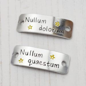 Stamped With Love - Nullum dolorum Nullum quaestum Trainer Tags