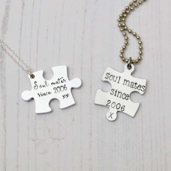 Stamped With Love - Soul Mates Jigsaw Necklaces