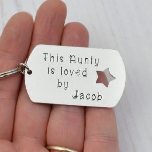 Stamped With Love - Aunty is Loved By keyring