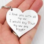 I Love You With All My Boobs Keyring