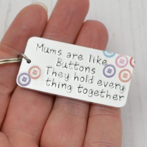 Stamped With Love - Mums are like Buttons Keyring