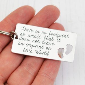 Stamped With Love - Small Footprint Baby Loss Keyring