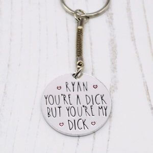 Stamped With Love - You're a Dick Circle Keyring