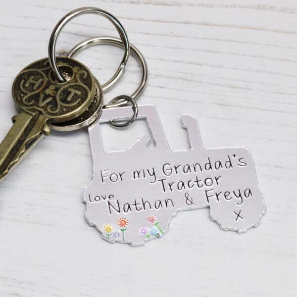 Stamped With Love - For my Grandad's Tractor Keyring