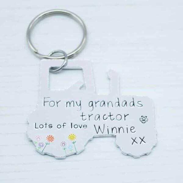 Stamped With Love - Grandad's Tractor Keyring