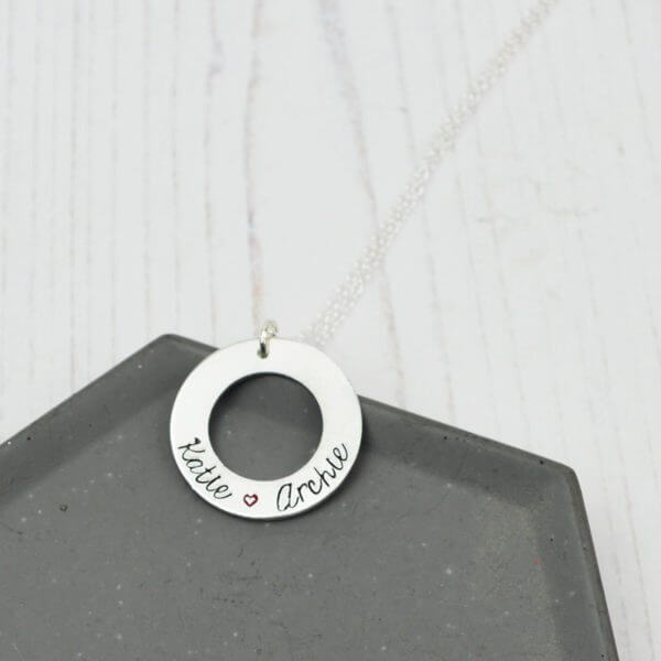 Stamped With Love - Name Washer Necklace