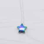 Memorial Puffy Rainbow Star Necklace