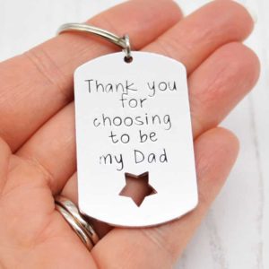 Stamped With Love - Choosing to be my Dad Keyring