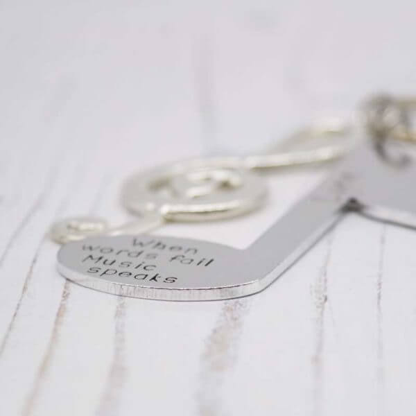 Stamped With Love - Personalised Musical Note Keyring