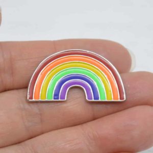 Stamped With Love - Rainbow Enamel Pin Badge (Large)