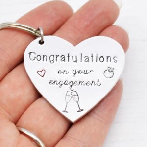 Stamped With Love - Congratulations on Your Engagement Keyring