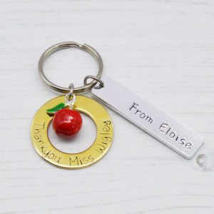 Stamped With Love - Thankyou Teacher Keyring Brass