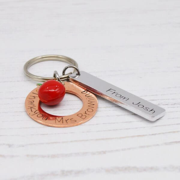 Stamped With Love - Thankyou Teacher Copper Keyring